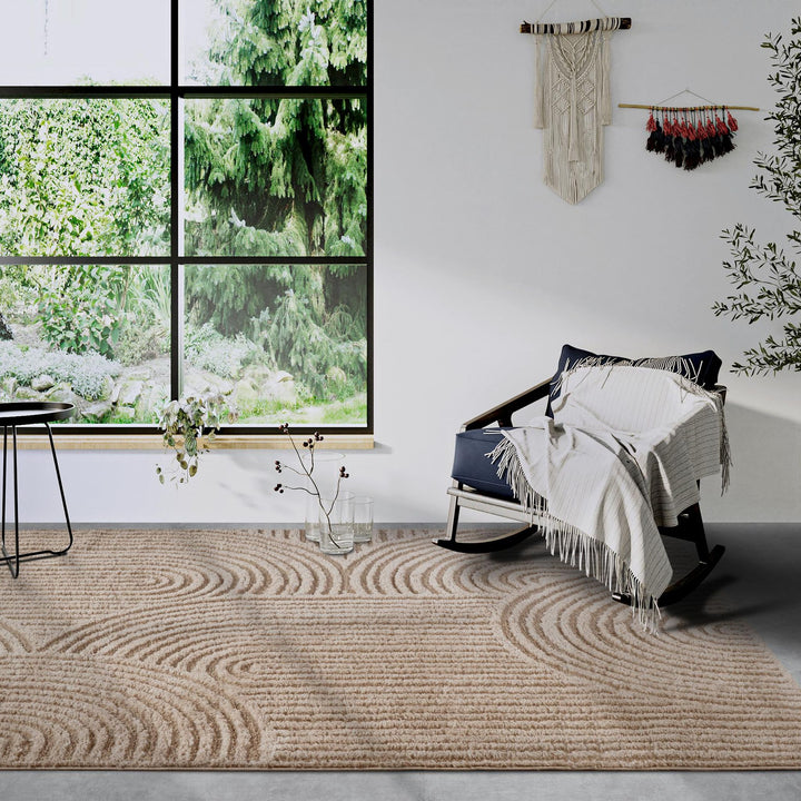 Elle Decoration Hochflorteppich Chappe, im Wohnzimmer