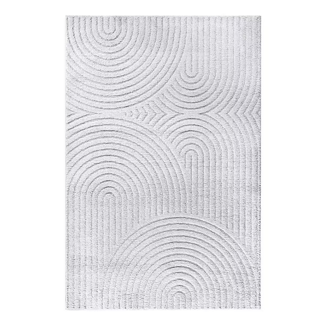 Tapis Elle Decoration Panglao, gris clair, vue de dessus