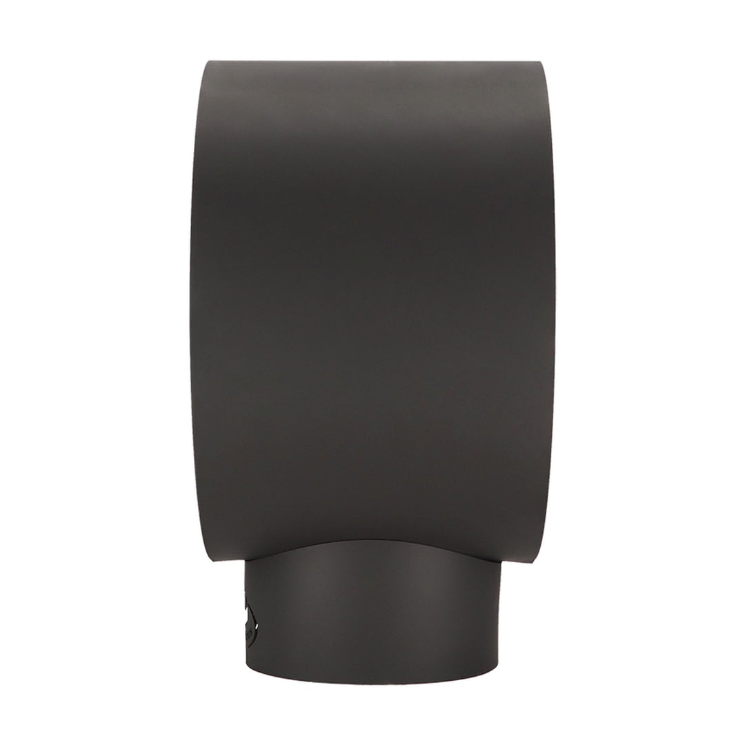 Esschert Design Holzregal rund, Schwarz, Seitenansicht