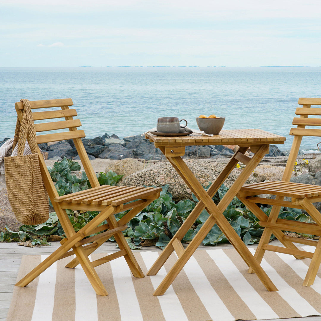 House Nordic Gartenset Cuenca Teak, auf der Terrasse am Meer