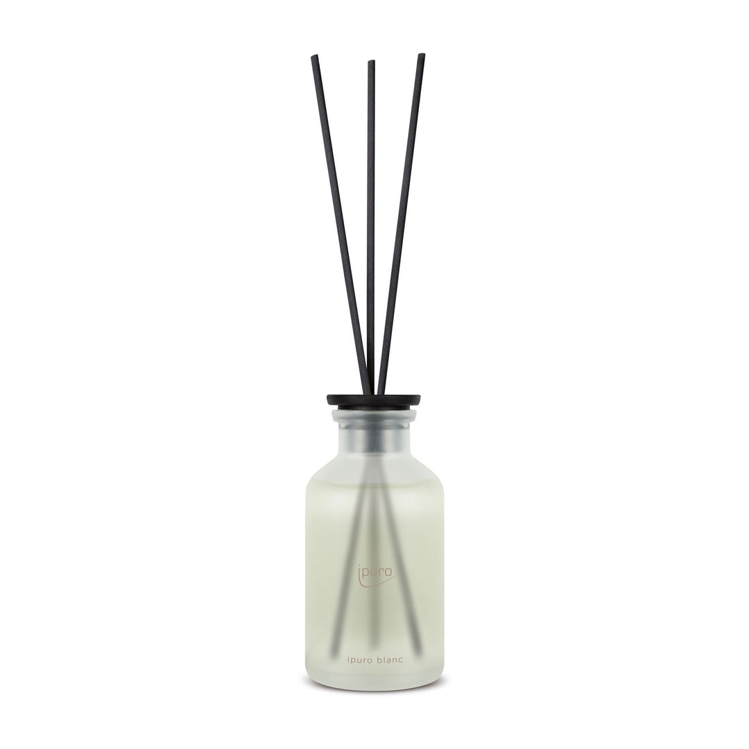 ipuro Duftstäbchen Classic Blanc, satinierte Glasflasche von vorne