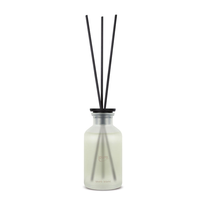 ipuro Duftstäbchen Classic Blanc, satinierte Glasflasche von vorne