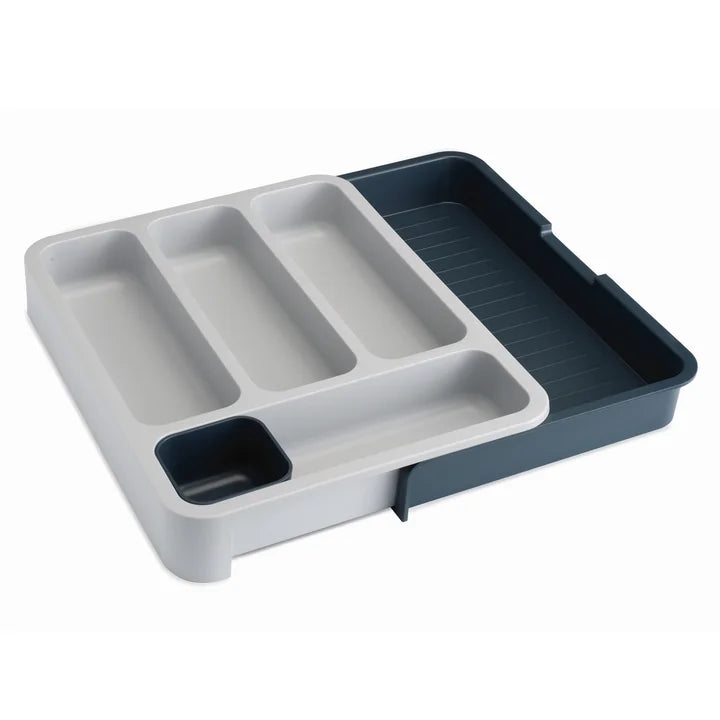 Joseph Joseph DrawerStore Besteckkasten in Grau und Schwarz mit ausziehbarem Design für platzsparende Küchenorganisation