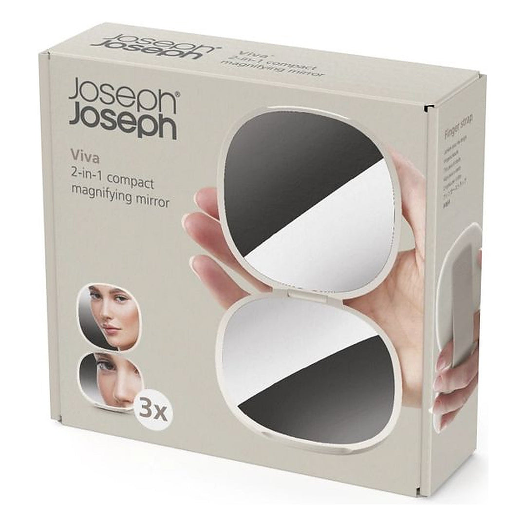 Joseph Joseph Kosmetikspiegel Viva kompakter Vergrösserungsspiegel Beige