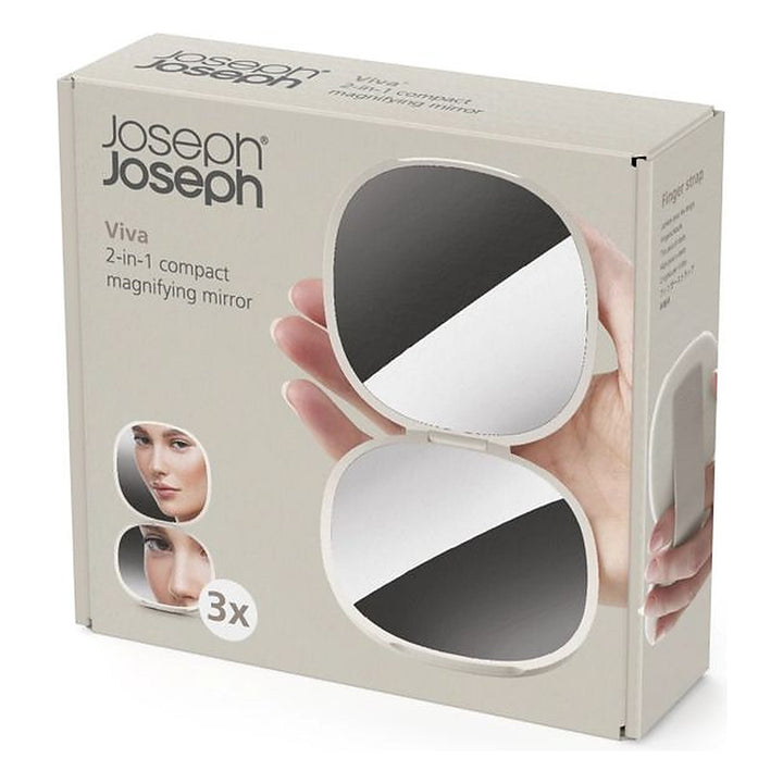 Joseph Joseph Kosmetikspiegel Viva kompakter Vergrösserungsspiegel Beige