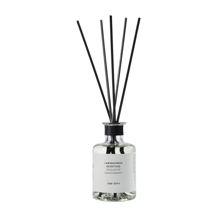 Laboratorio Olfattivo Duftstäbchen Zen-Zero 200 ml, Klarglas mit schwarzen Stäbchen