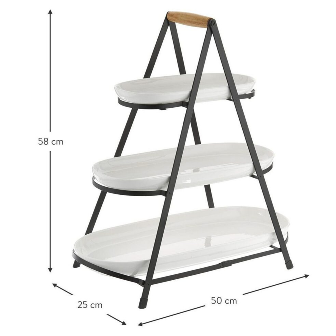 Ladelle Etagere Alto Serve and Share mit Abmessungen 58 cm hoch 50 cm breit 25 cm tief