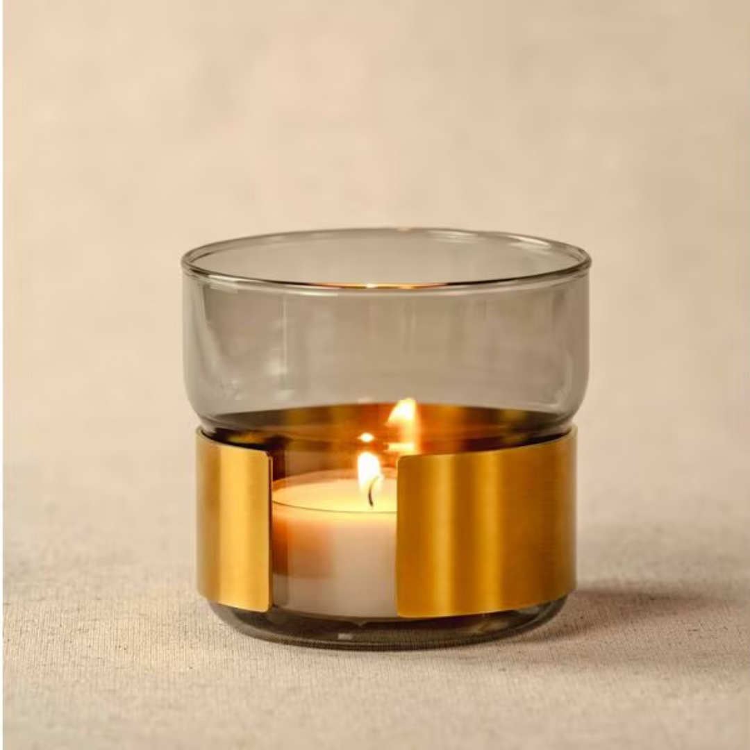 Leonardo Tischlicht Silenzio 9 cm, mit brennendem Teelicht
