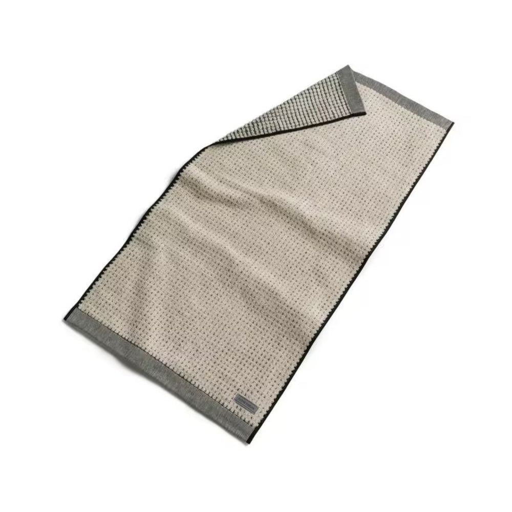 Drap de douche Möve Eden Piquée 80 x 150 cm, Nature, déplié
