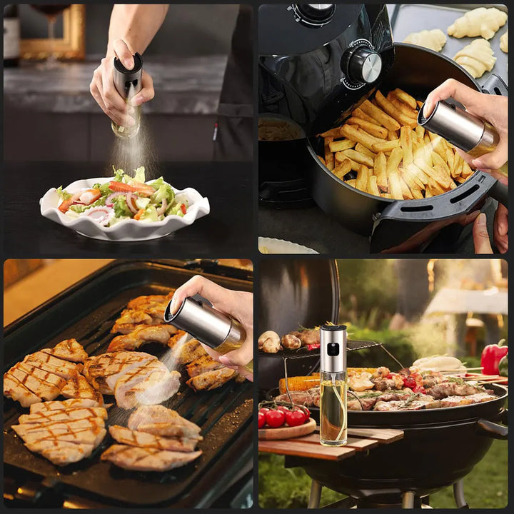 Ölsprüher Set vielseitig einsetzbar – ideal für Grill, Heissluftfritteuse, Pfanne und Küche