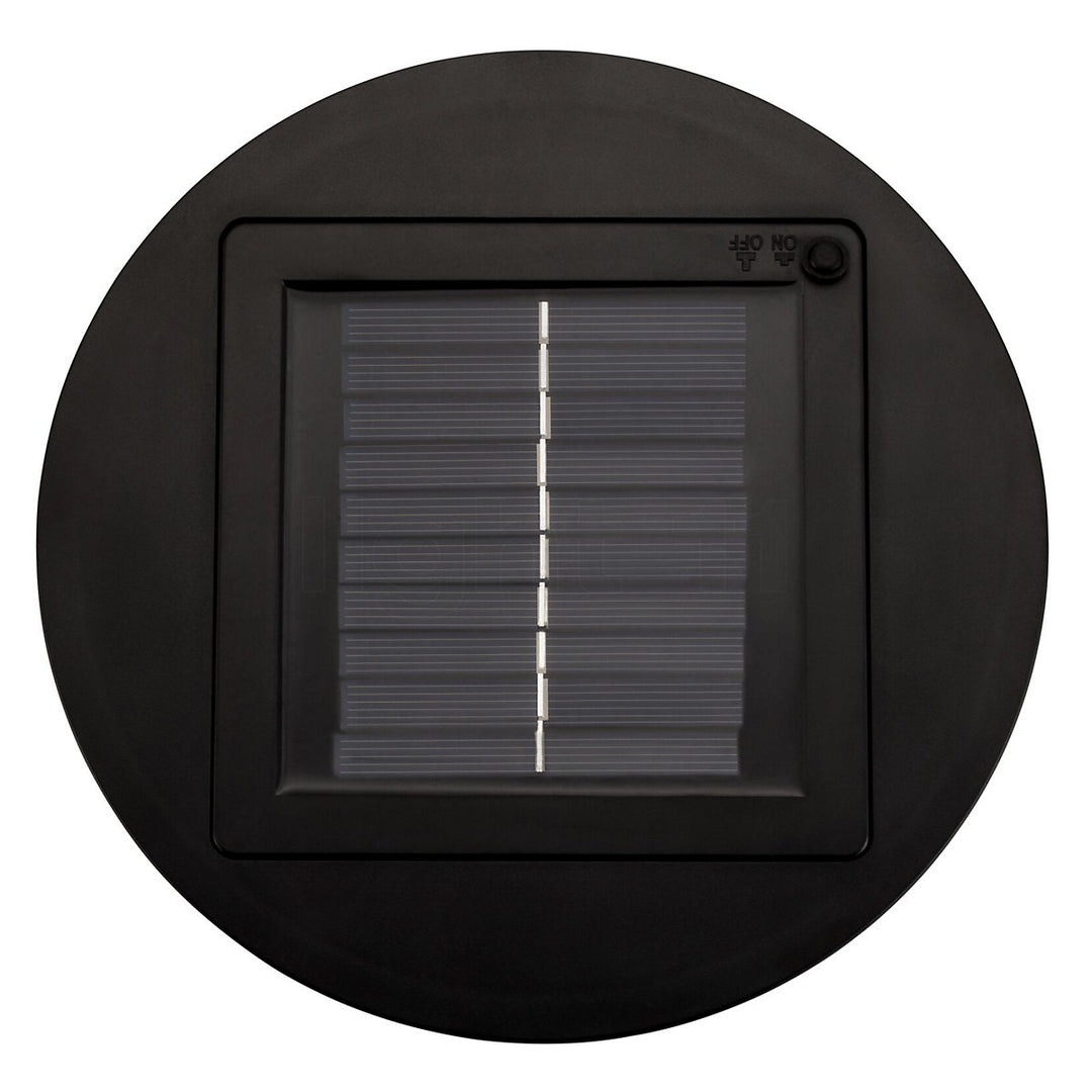 Solarpanel mit Ein-Aus-Schalter auf der Oberseite der Leuchte