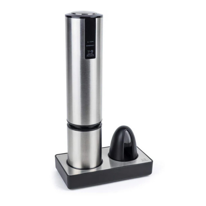 Peugeot Elis Touch Korkenzieher Silber mit eleganter Ladebasis