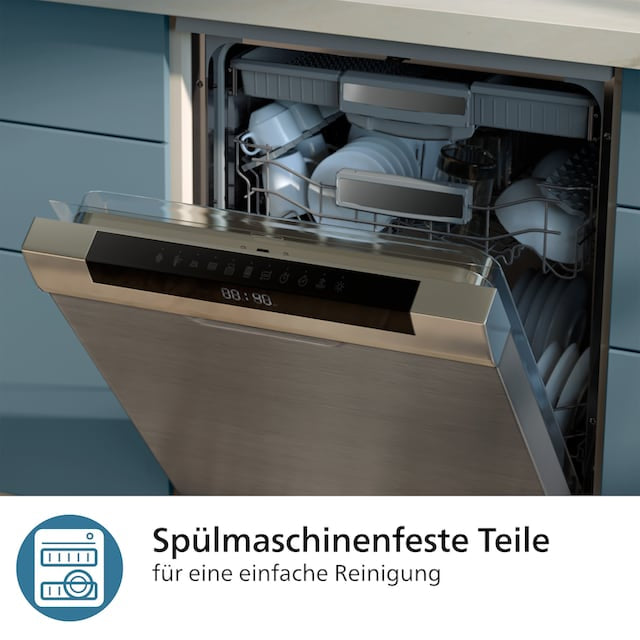 Spülmaschinenfeste Körbe der Philips Heissluft-Fritteuse Dual Basket für einfache Reinigung