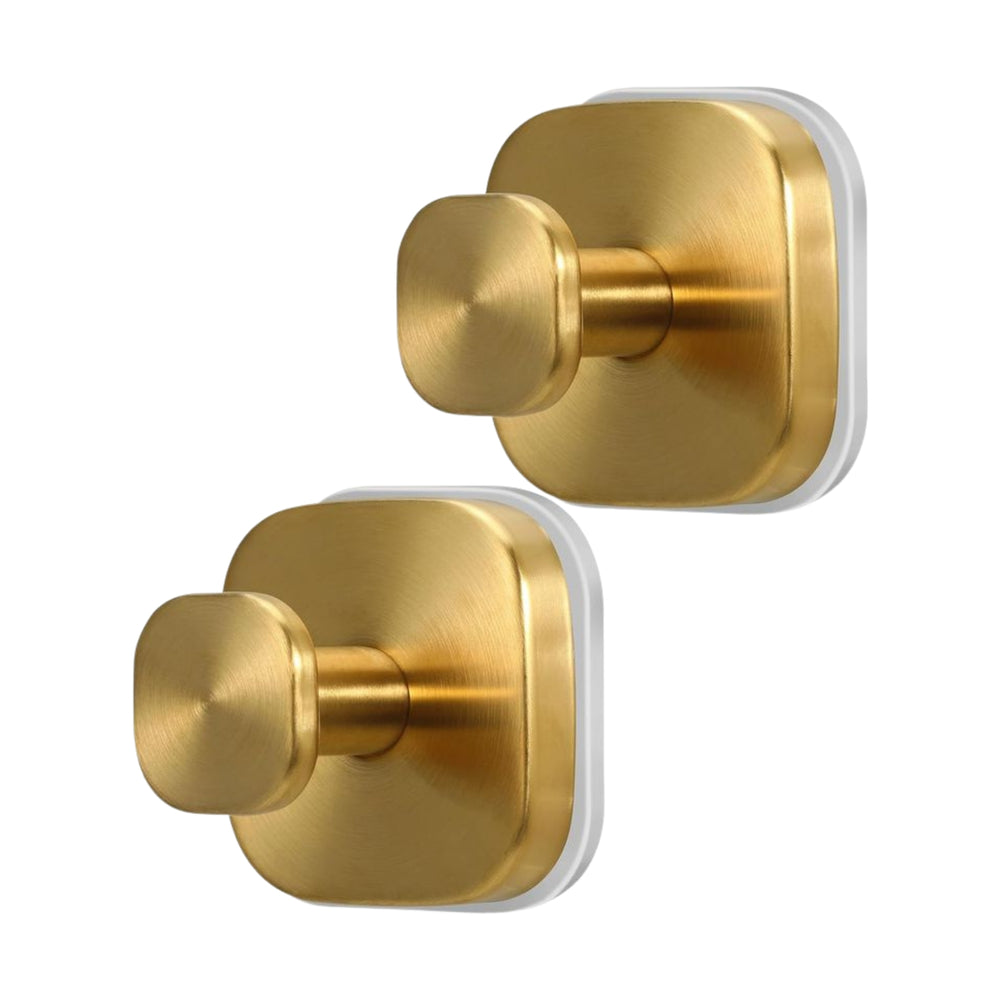 Quadratischer Saugnapfhaken, 2er Set, Gold