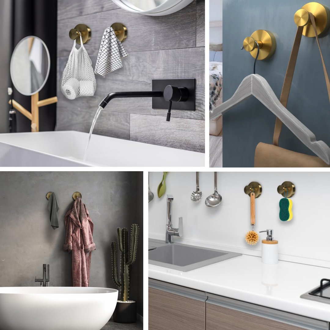 Saugnapfhaken ohne Bohren vielseitig einsetzbar in Bad und Küche