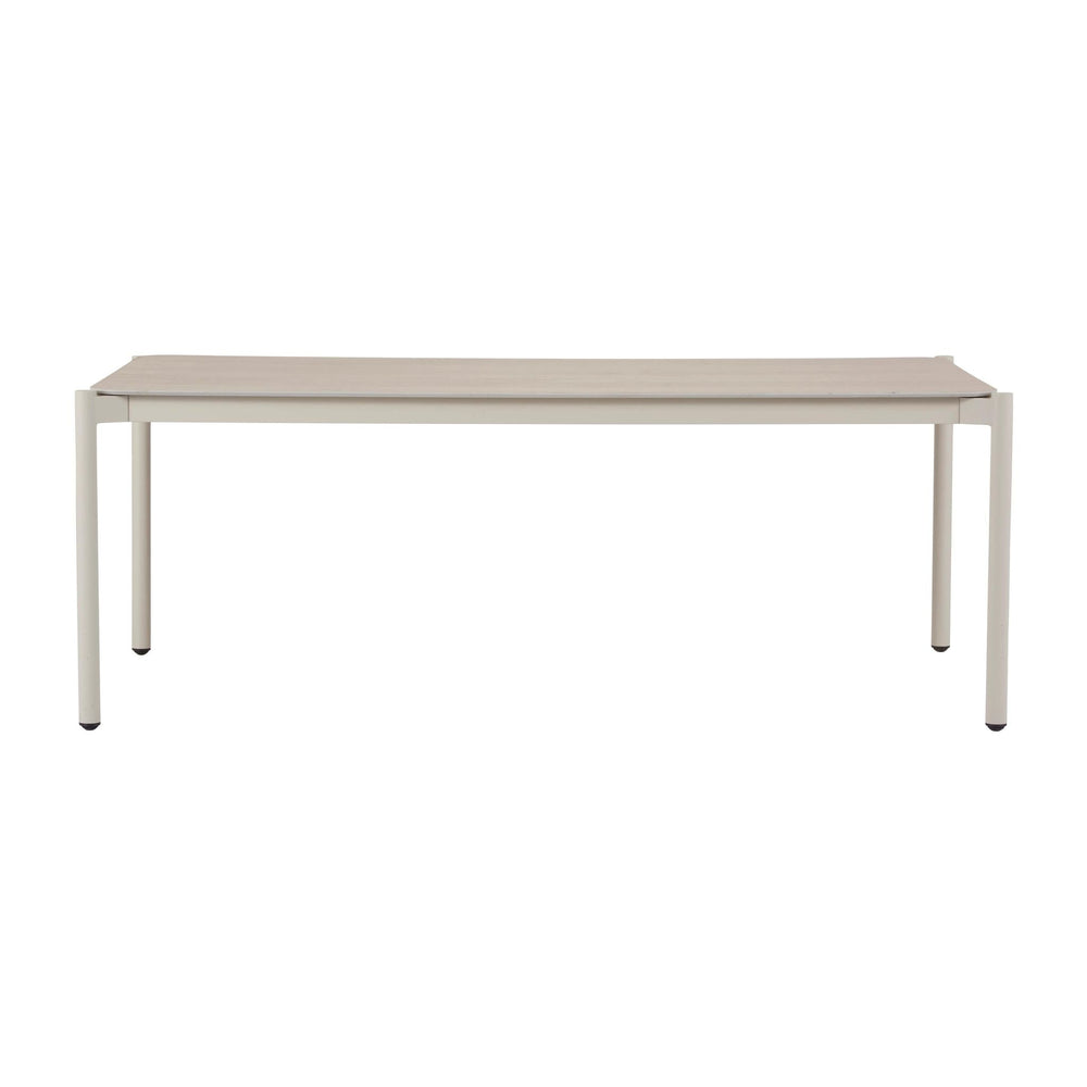 Table de jardin Schou Bo, crème, vue du côté long
