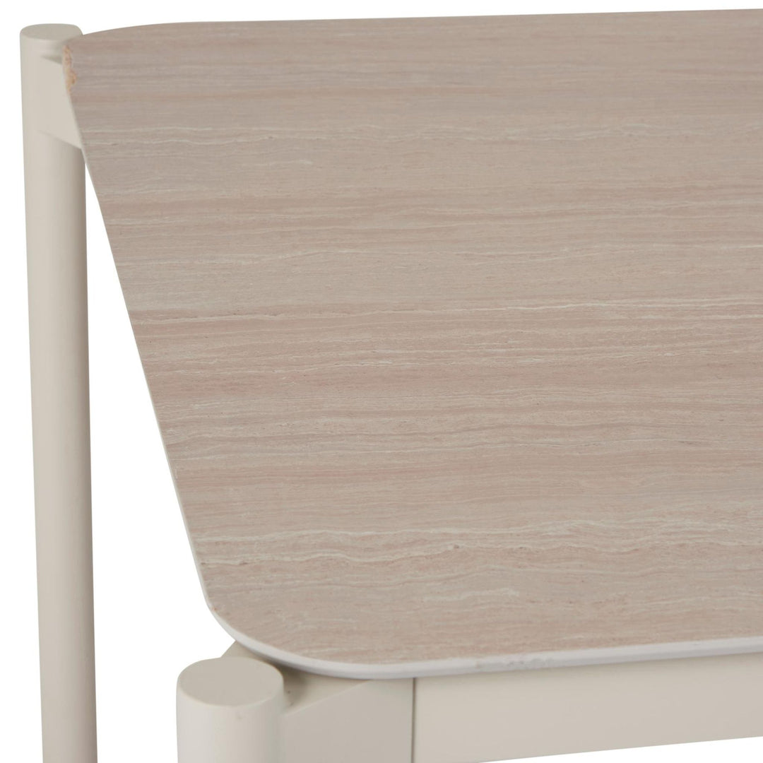 Schou Gartentisch Bo, Creme, Beinanschluss an der Tischplatte