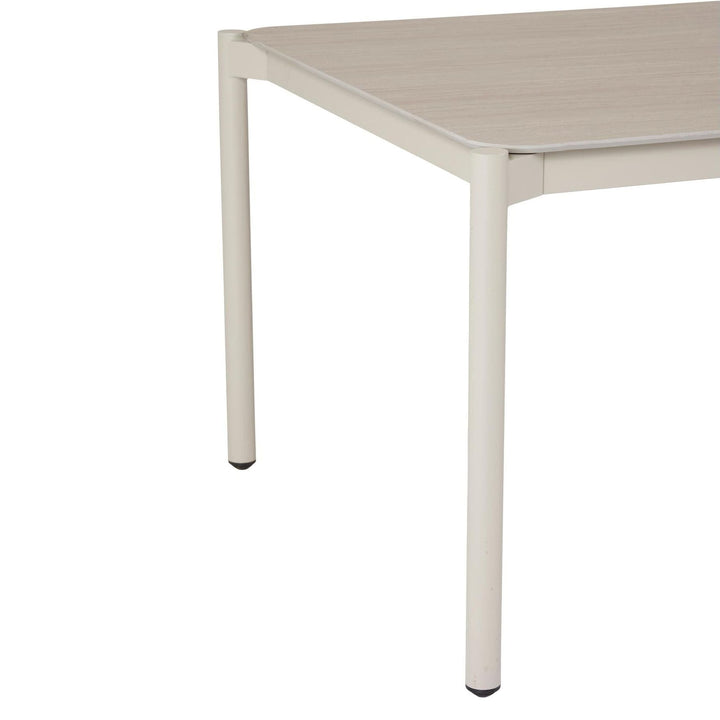 Schou Gartentisch Bo, Creme, Ecke mit Tischbein