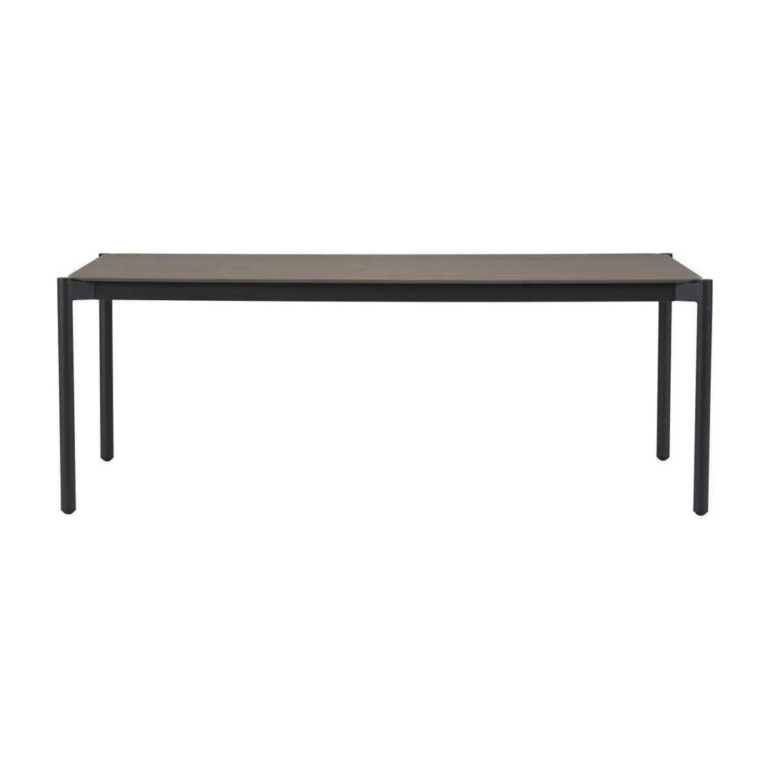 Table de jardin Schou Bo, noir, vue du côté long