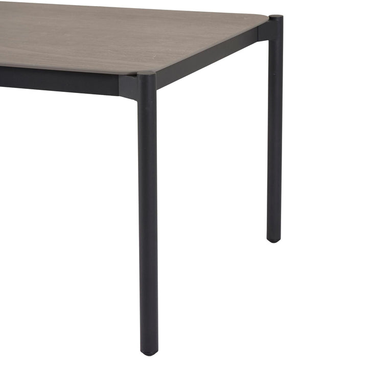 Schou Gartentisch Bo, Schwarz, Ecke mit Tischbein