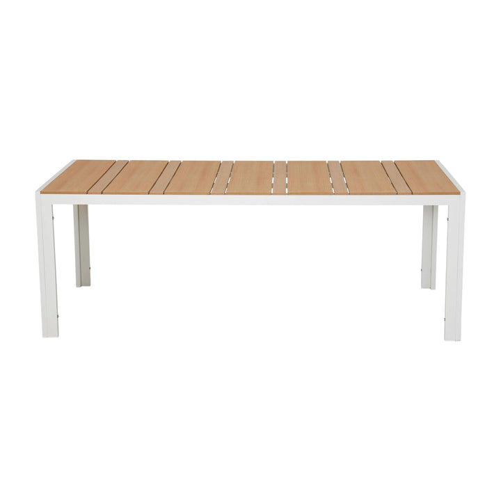 Schou Noah Gartentisch 205 x 90 cm, Grau/Teak, Ansicht von vorne