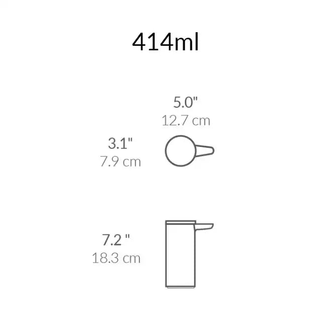 Distributeur de savon à capteur Simplehuman 414 ml, dimensions