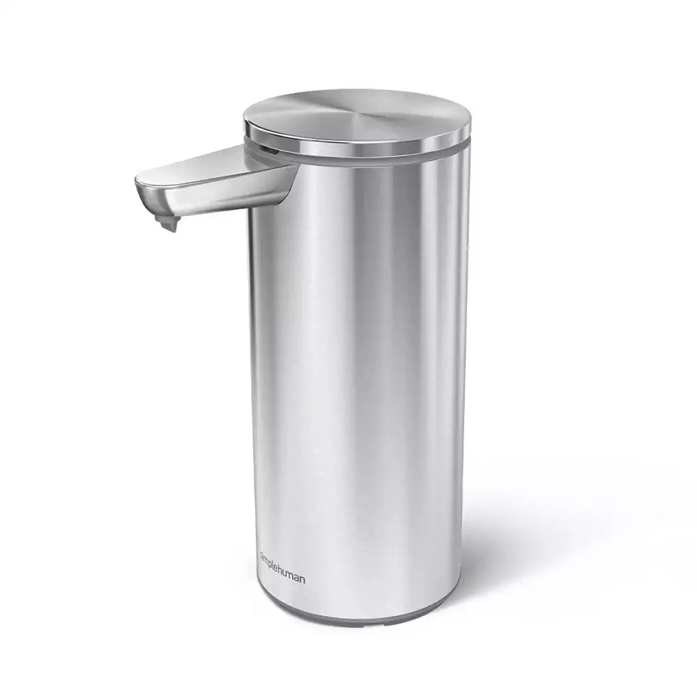 Simplehuman Sensorspender 414 ml in Edelstahl gebürstet, Frontansicht