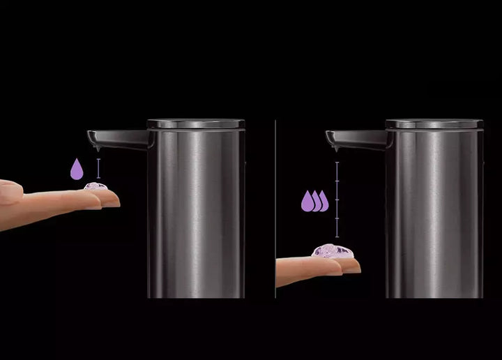 Simplehuman Sensorspender dosiert je nach Handabstand eine kleine oder grosse Menge