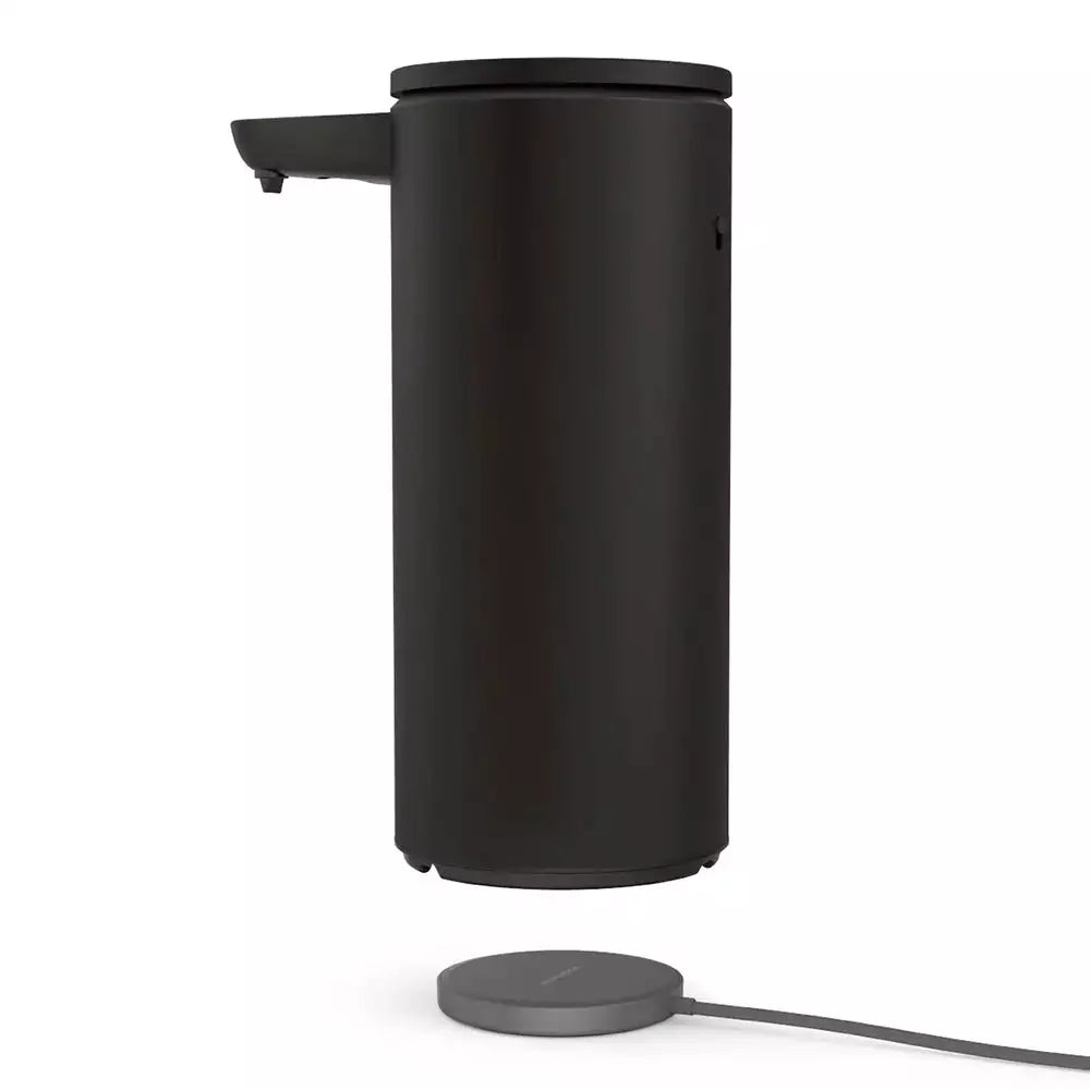 Simplehuman Sensorspender in Schwarz mit magnetischem Ladepad