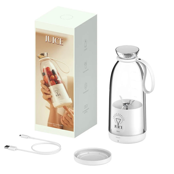 Tragbarer Smoothie Maker Smoothie2Go Pro als Komplettset mit USB C Ladekabel Trinkdeckel und Zubehör für sofortige Nutzung