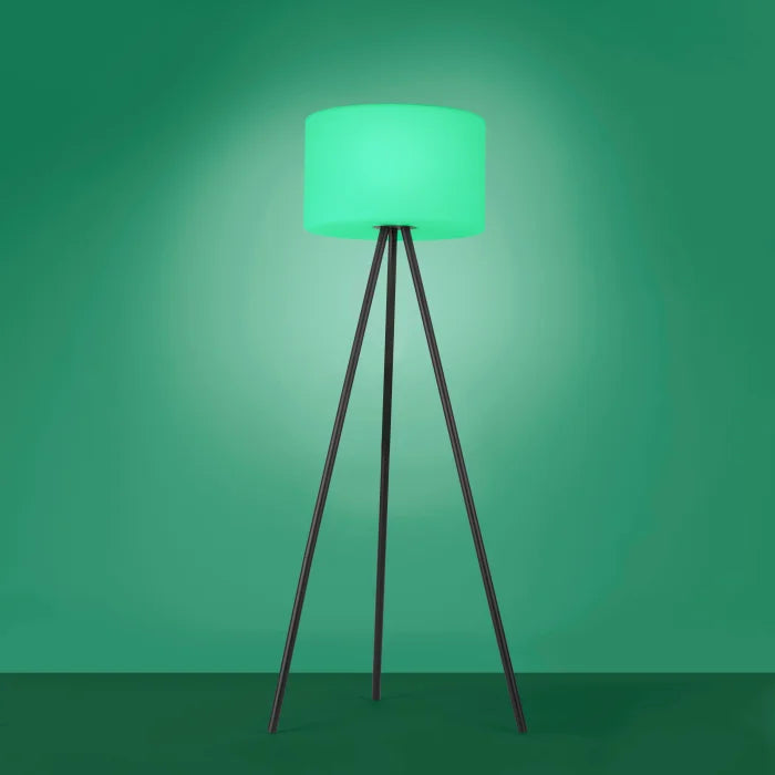 Solar Stehleuchte mit grünem Licht – moderne LED Beleuchtung für Outdoor Atmosphäre