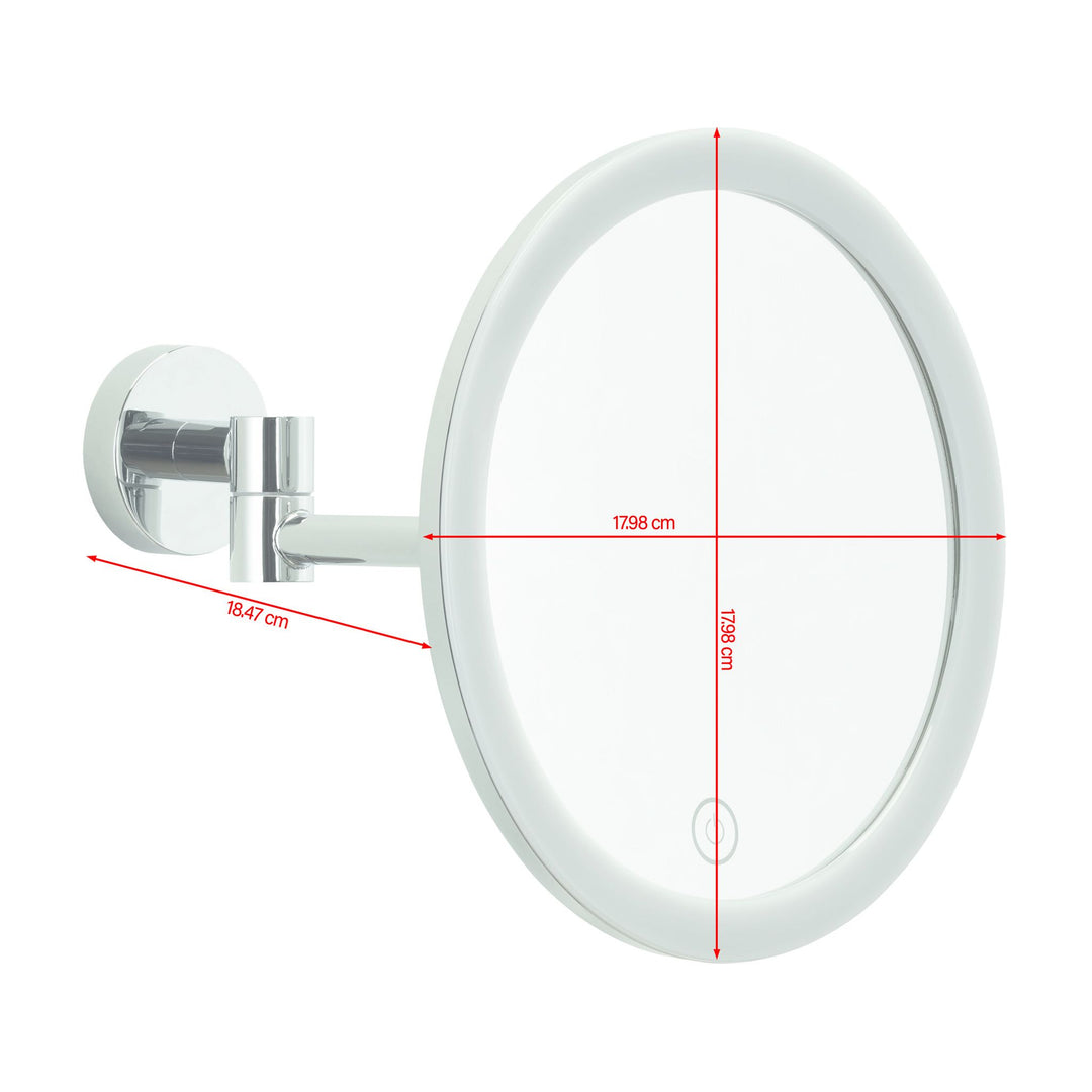 tesa Visioon LED-Kosmetikspiegel Chrom, Masse