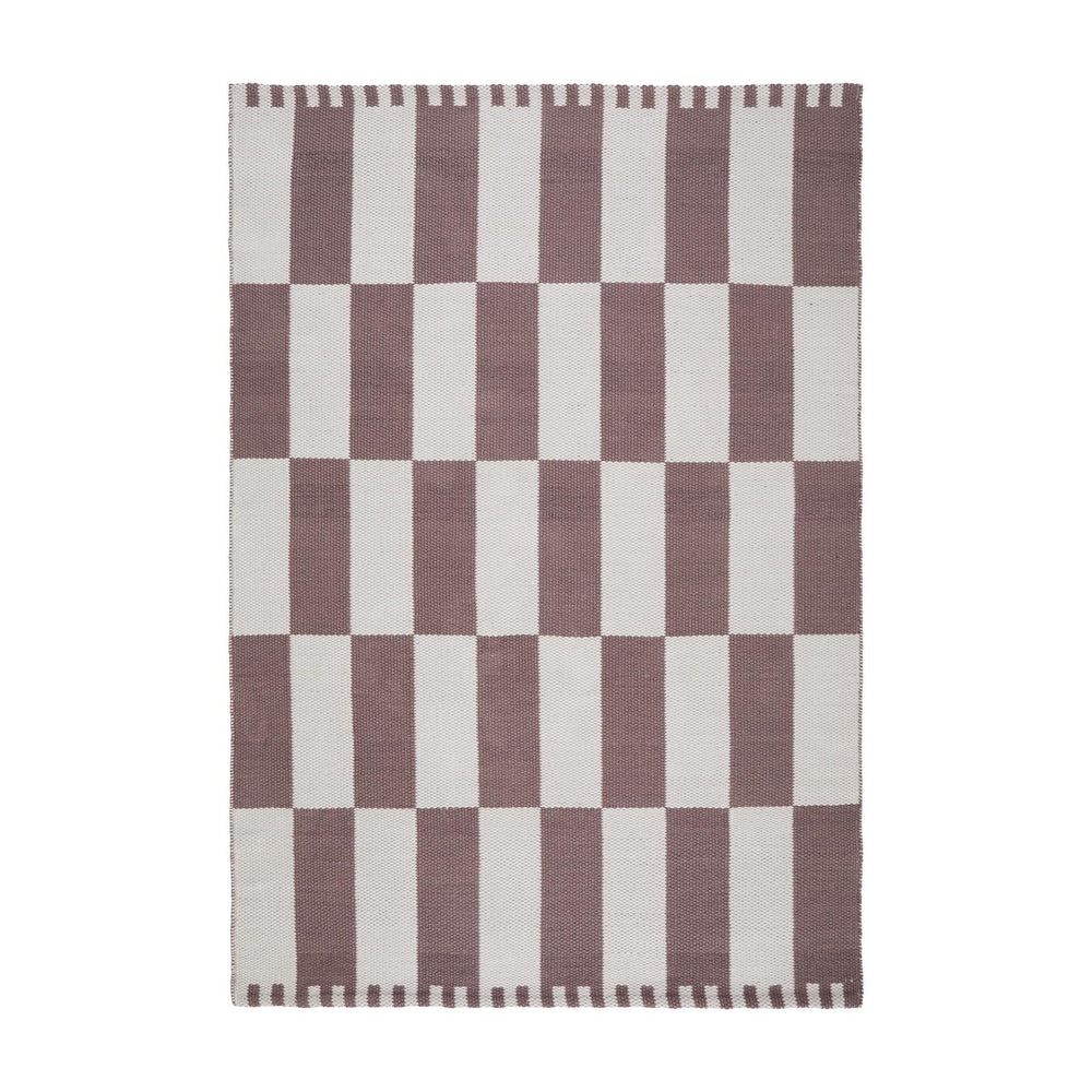 Urbanara Teppich Iniola, Dunkles Taupe und Weiss