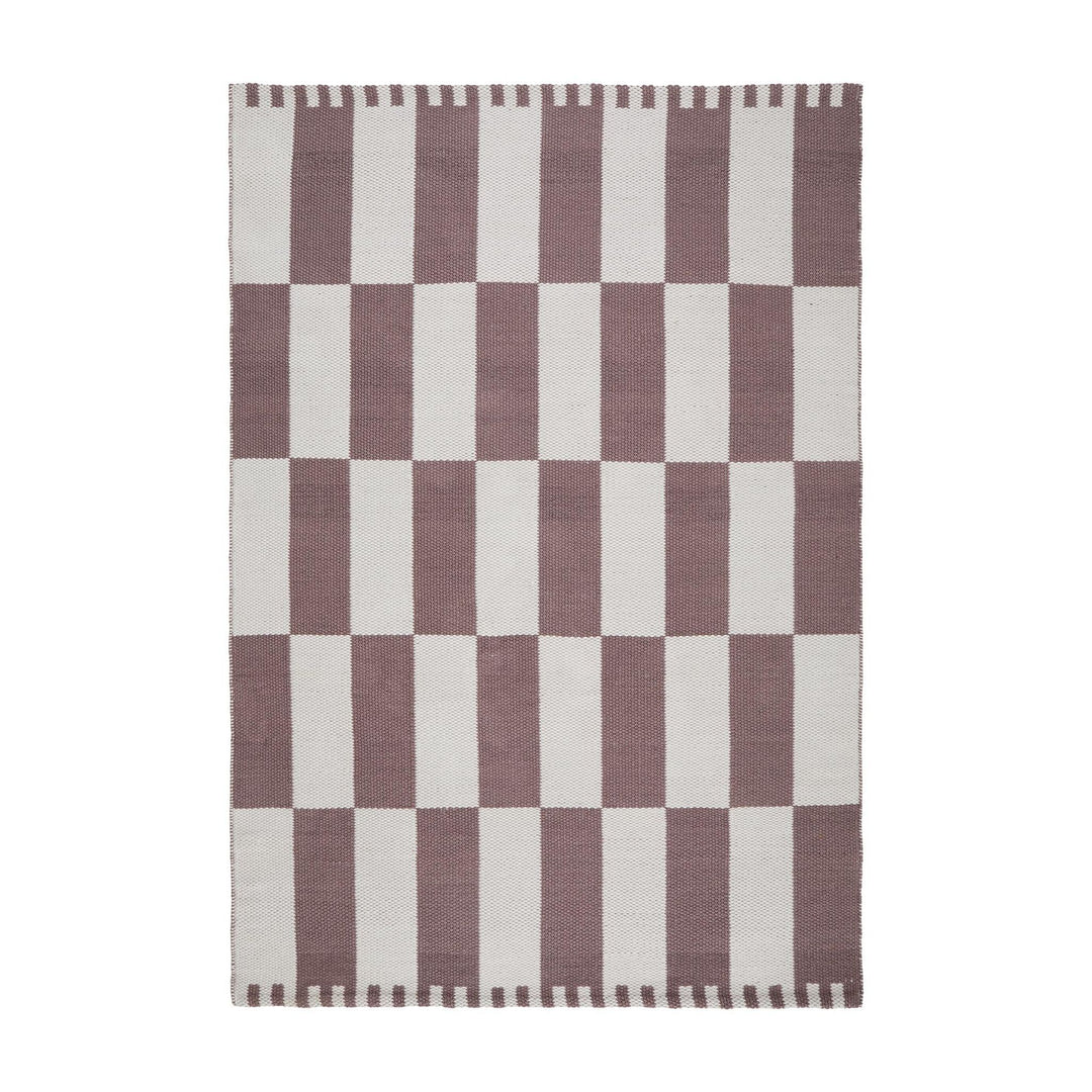 Urbanara Teppich Iniola, Dunkles Taupe und Weiss