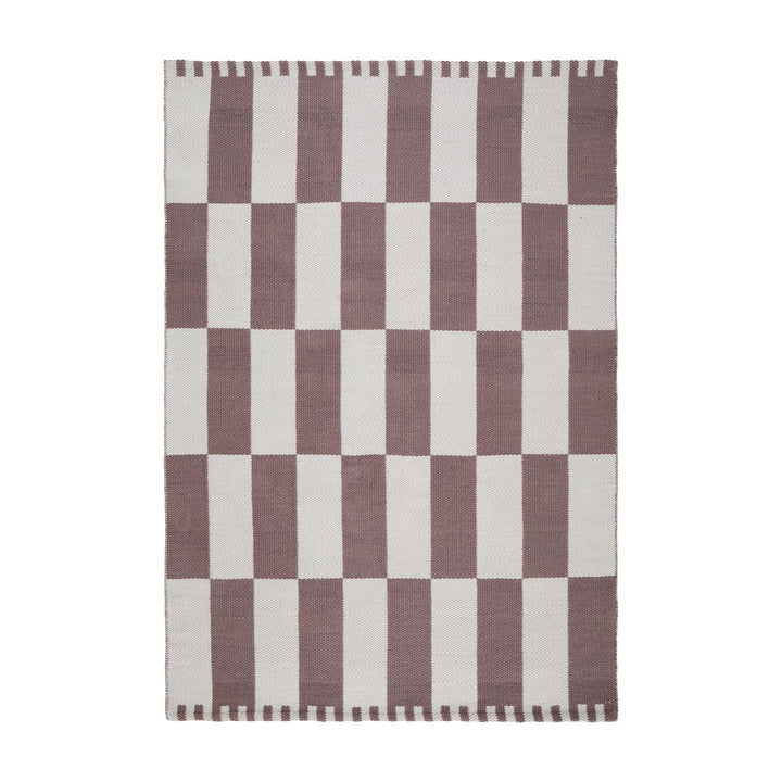 Urbanara Teppich Iniola, Dunkles Taupe und Weiss