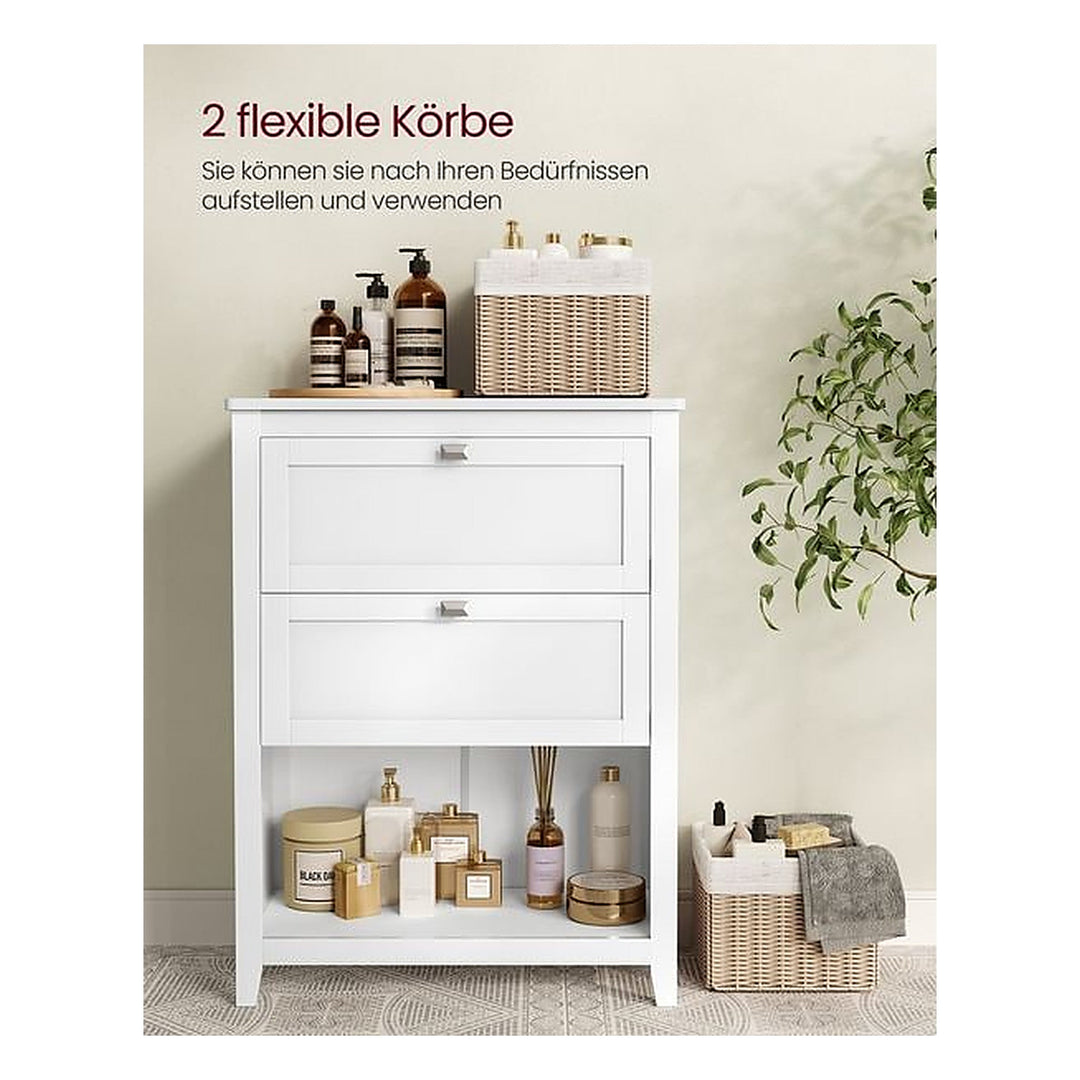 VASAGLE Badezimmer-Schrank 30 x 80 cm, Weiss