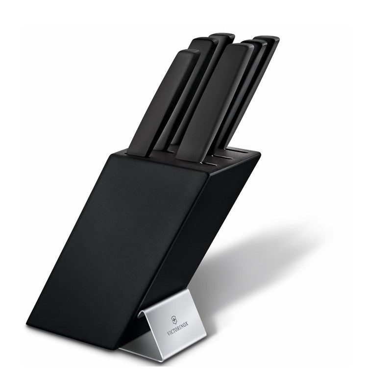 Bloc à couteaux Victorinox Swiss Modern 6 pièces, noir