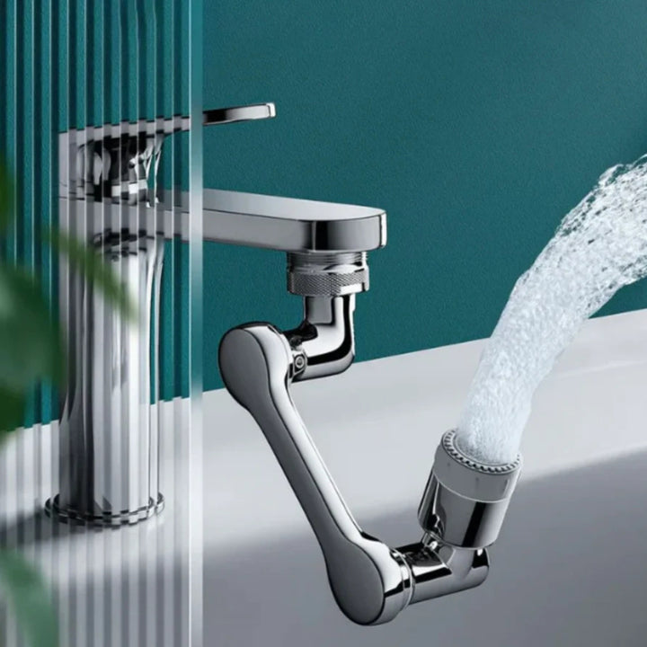 Wasserhahn-Aufsatz 1080° drehbar am Waschtischhahn, mit Brausestrahl