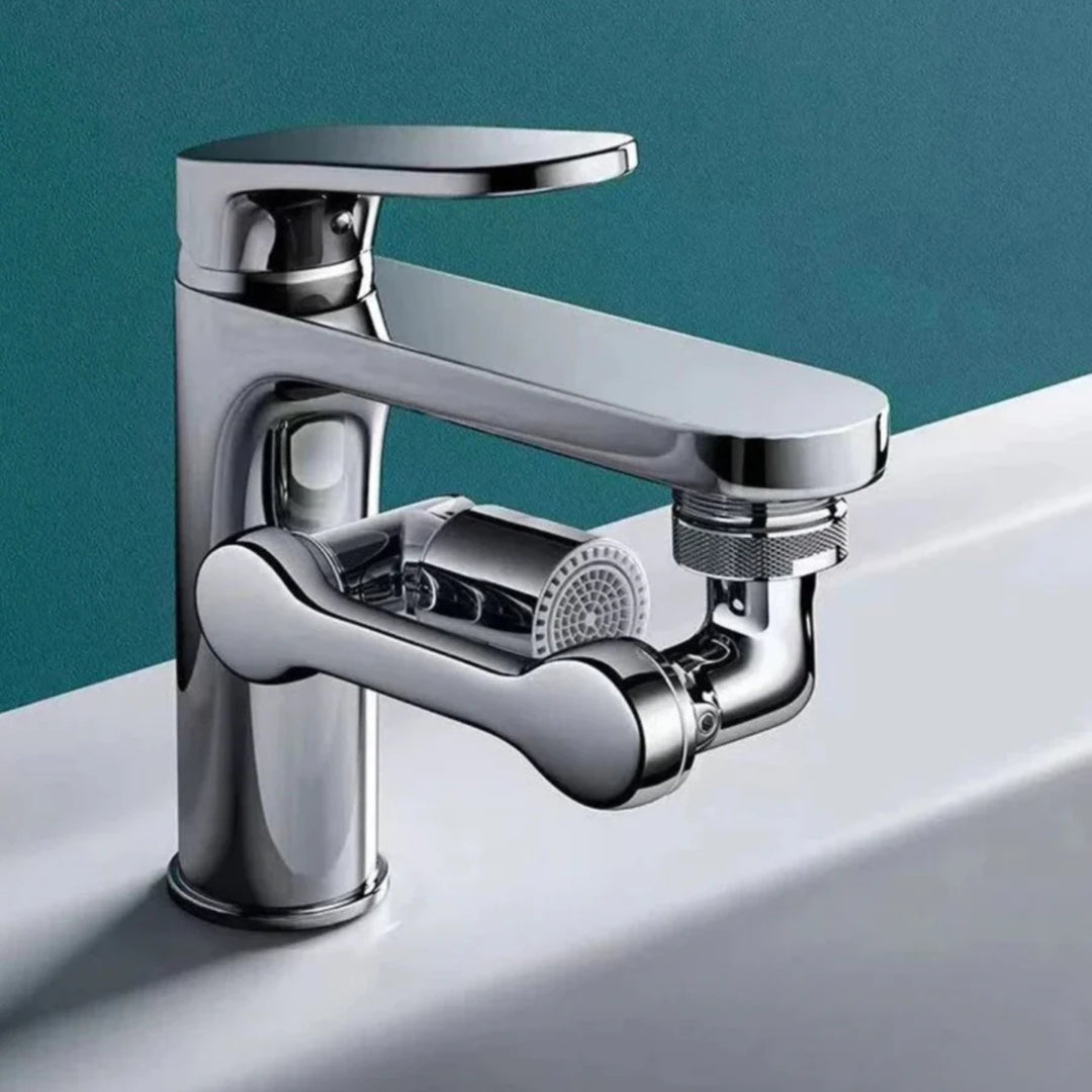 Wasserhahn-Aufsatz 1080° drehbar, montiert an einem Waschtischhahn