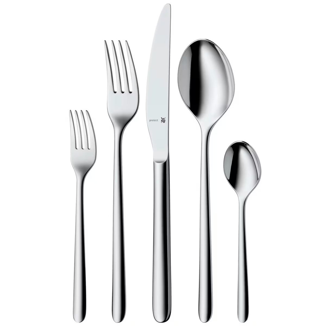 Set de couverts WMF Flame plus 30 pièces, les cinq pièces d’un couvert