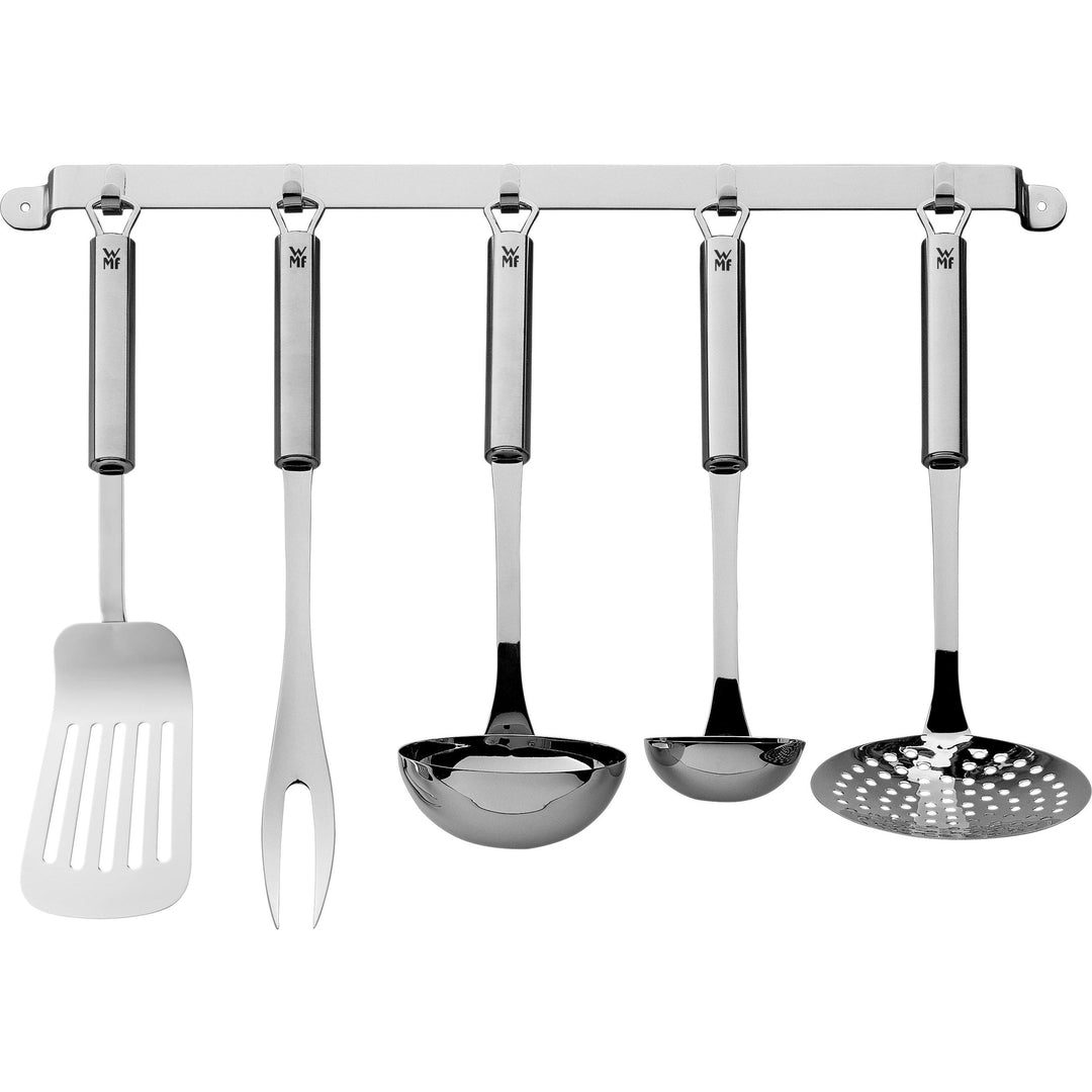 WMF Profi Plus Küchenutensilien Set 6-teilig aus Cromargan Edelstahl mit Hängeleiste
