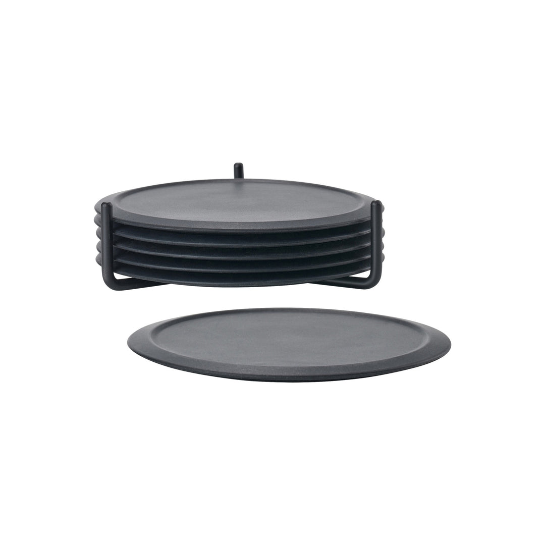 Zone Denmark Glasuntersetzer Singles 6er-Set, Schwarz