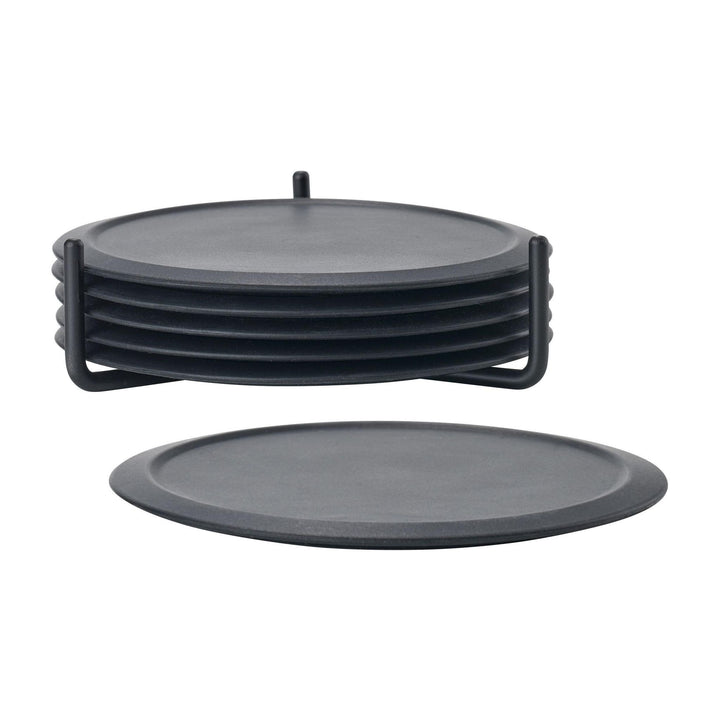Zone Denmark Glasuntersetzer Singles 6er-Set, Schwarz