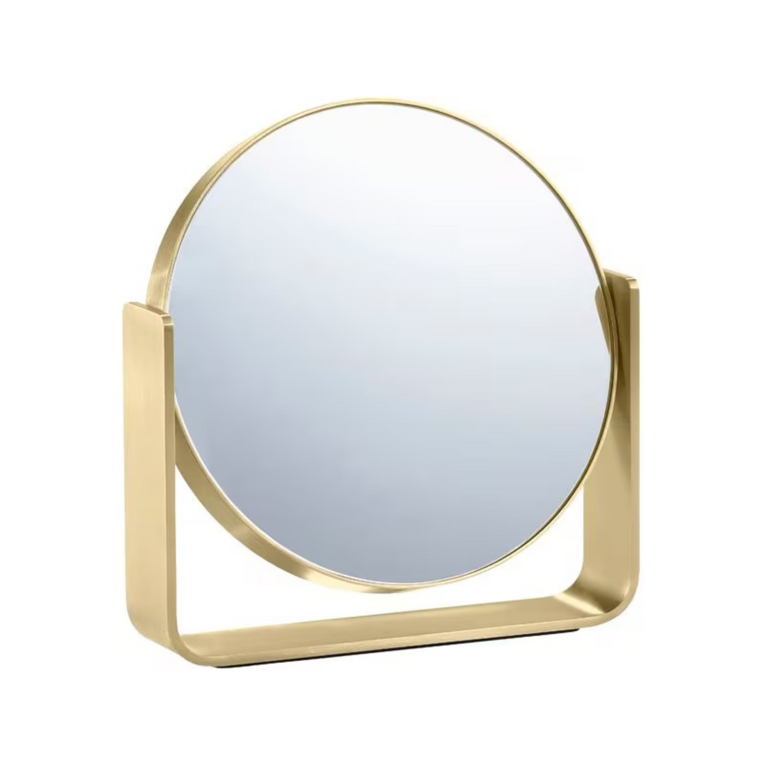 Zone Denmark Ume Tischspiegel in Gold mit Messing Finish und runder Form