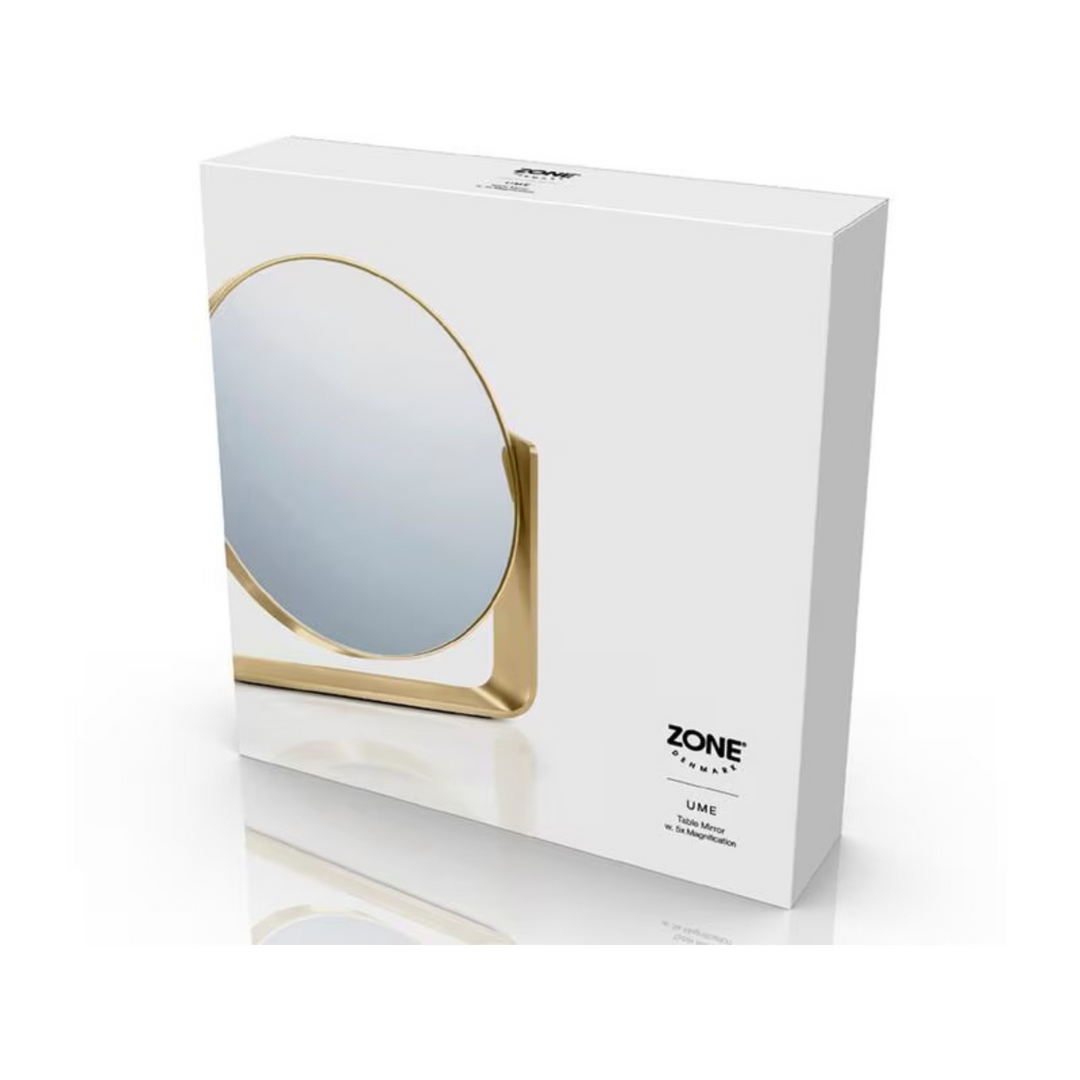 Zone Denmark Ume Tischspiegel in Gold Messing Verpackung Vorderseite mit Produktabbildung