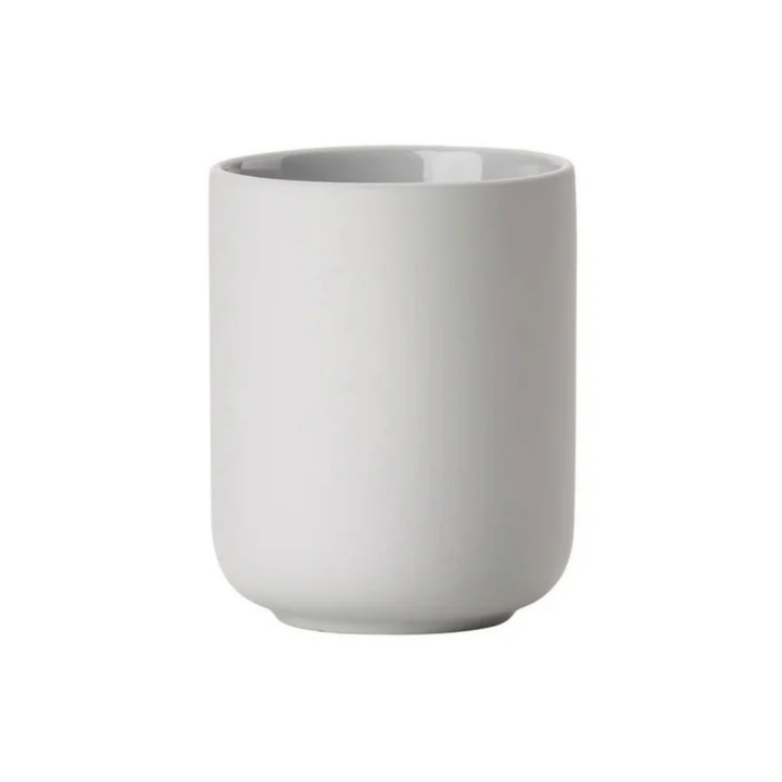 Zone Denmark Ume Zahnputzbecher in Soft Grey mit matter Oberfläche
