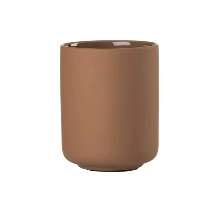 Zone Denmark Ume Zahnputzbecher in Terracotta mit warmer Farbgebung aus Steingut