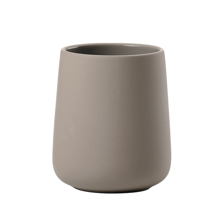 Zone Denmark Zahnputzbecher Nova One in Taupe, Frontansicht