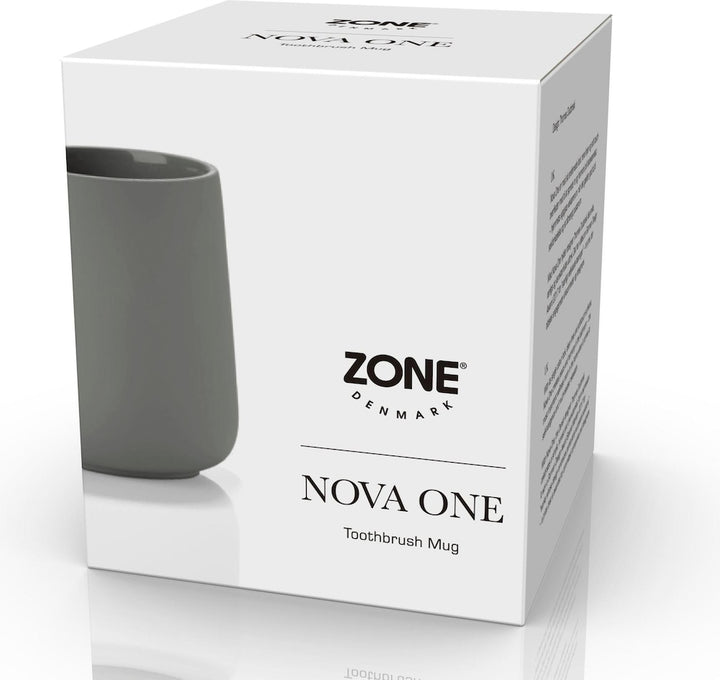 Verpackung des Zone Denmark Zahnputzbechers Nova One in Grau